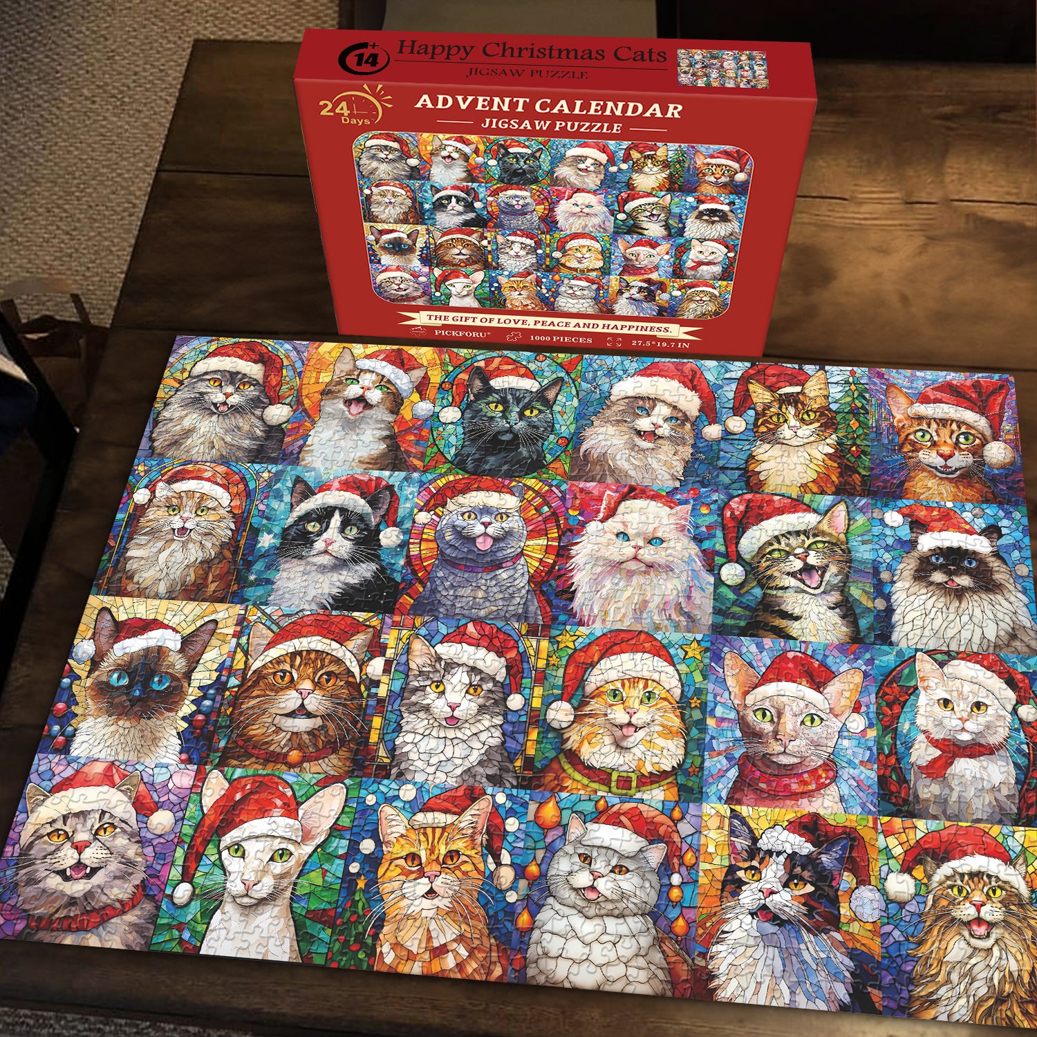Happy Christmas Cats puzzle puzzle 1000 pezzi