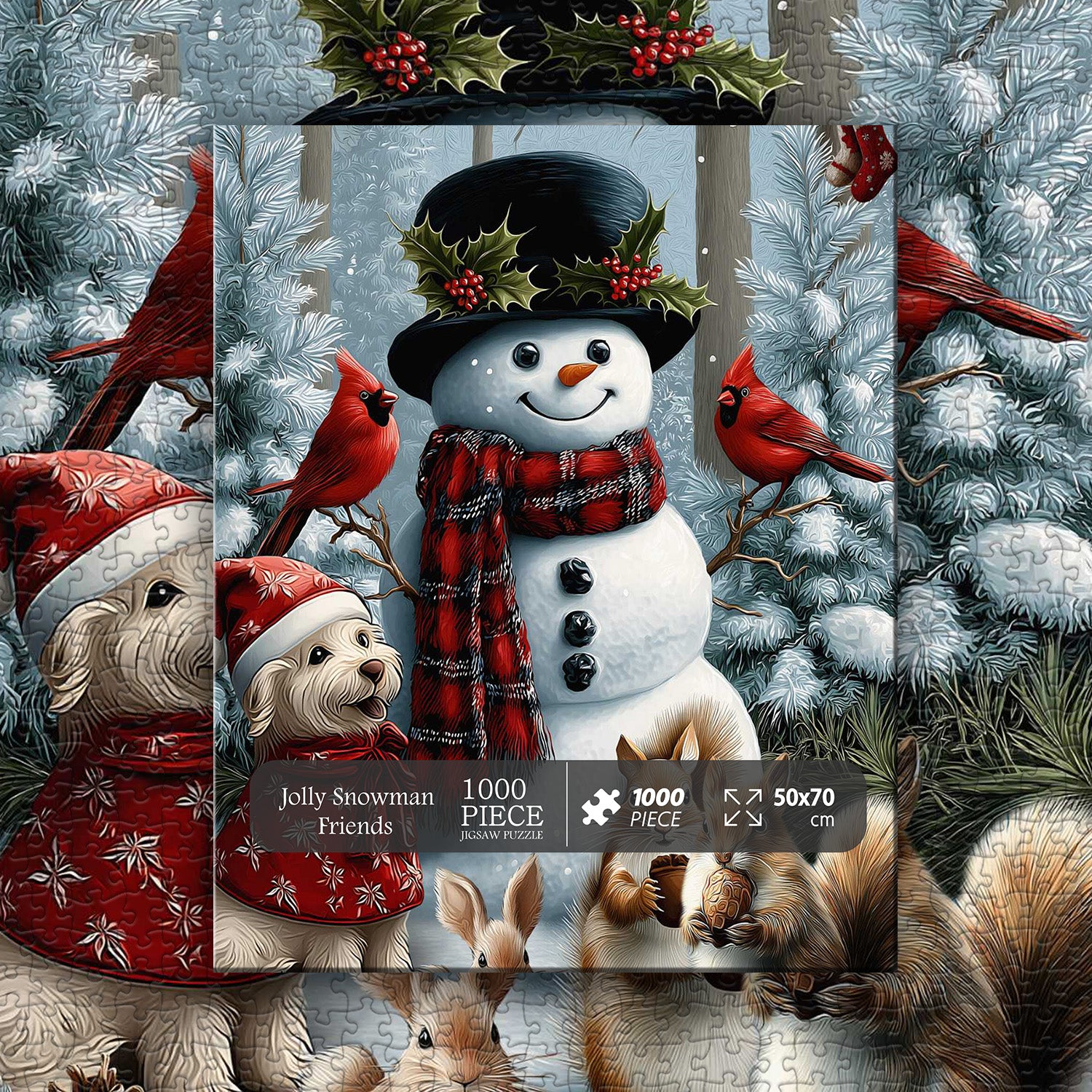Jolly Snowman Friends Jigsaw Puzzle 1000 pièces