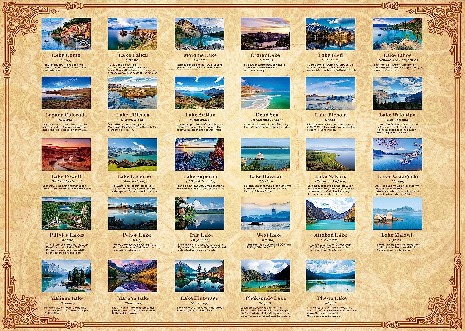 Lago paesaggio paesaggio puzzle 1000 pezzi