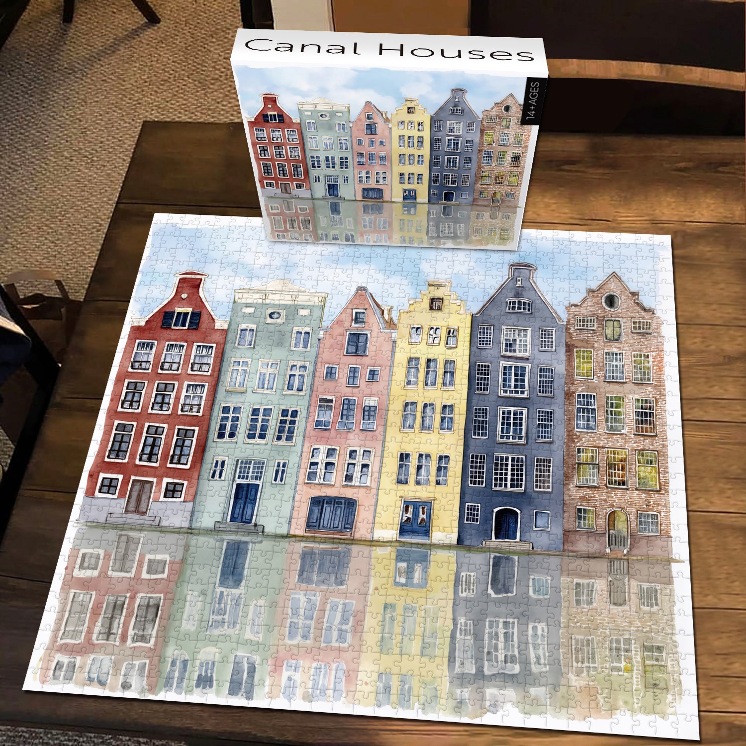 Houses de canal puzzle 1000 pièces