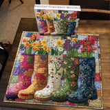 Bottes de jardin floral puzzle 1000 pièces