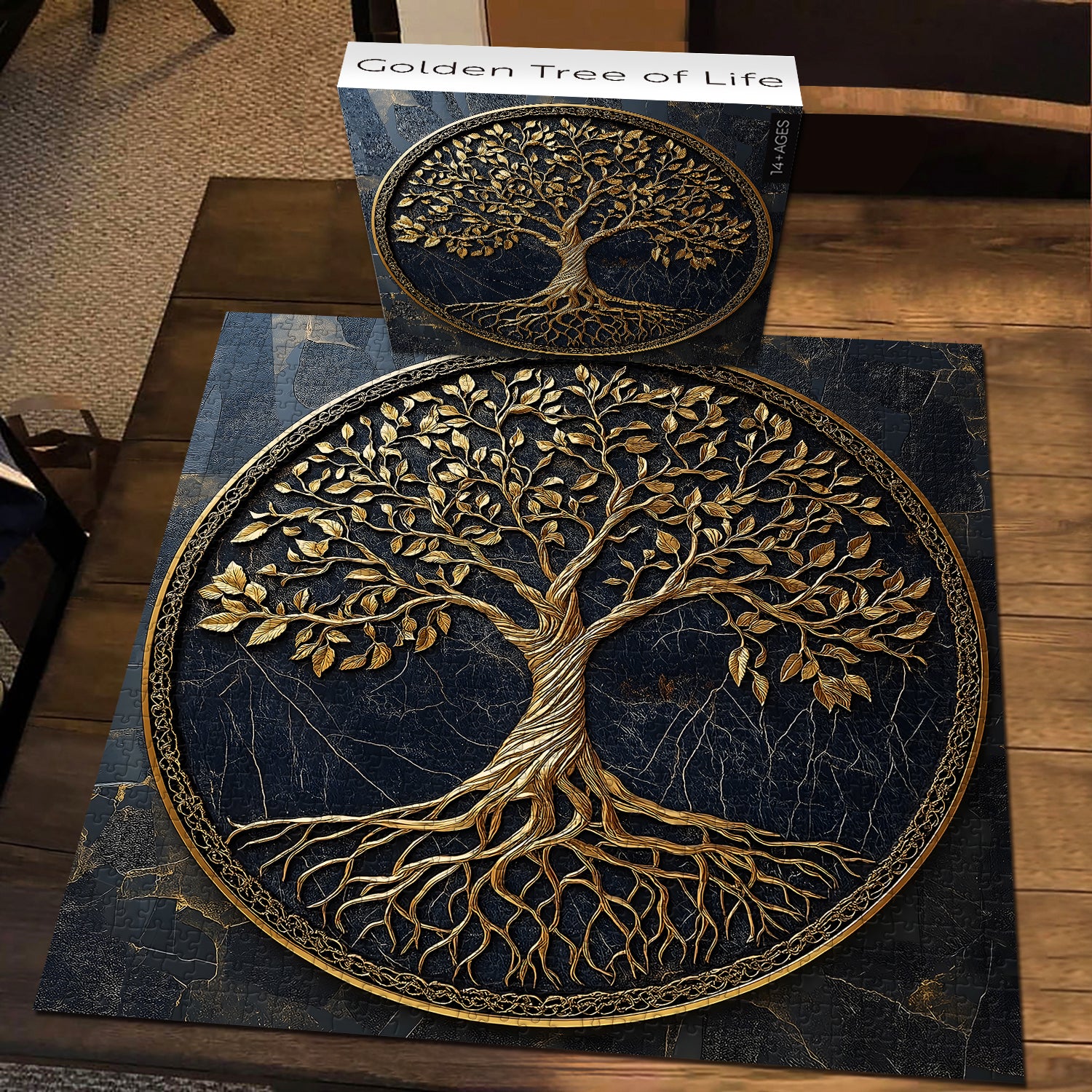 Goldener Baum des Lebens Jigsaw Puzzle 1000 Stücke