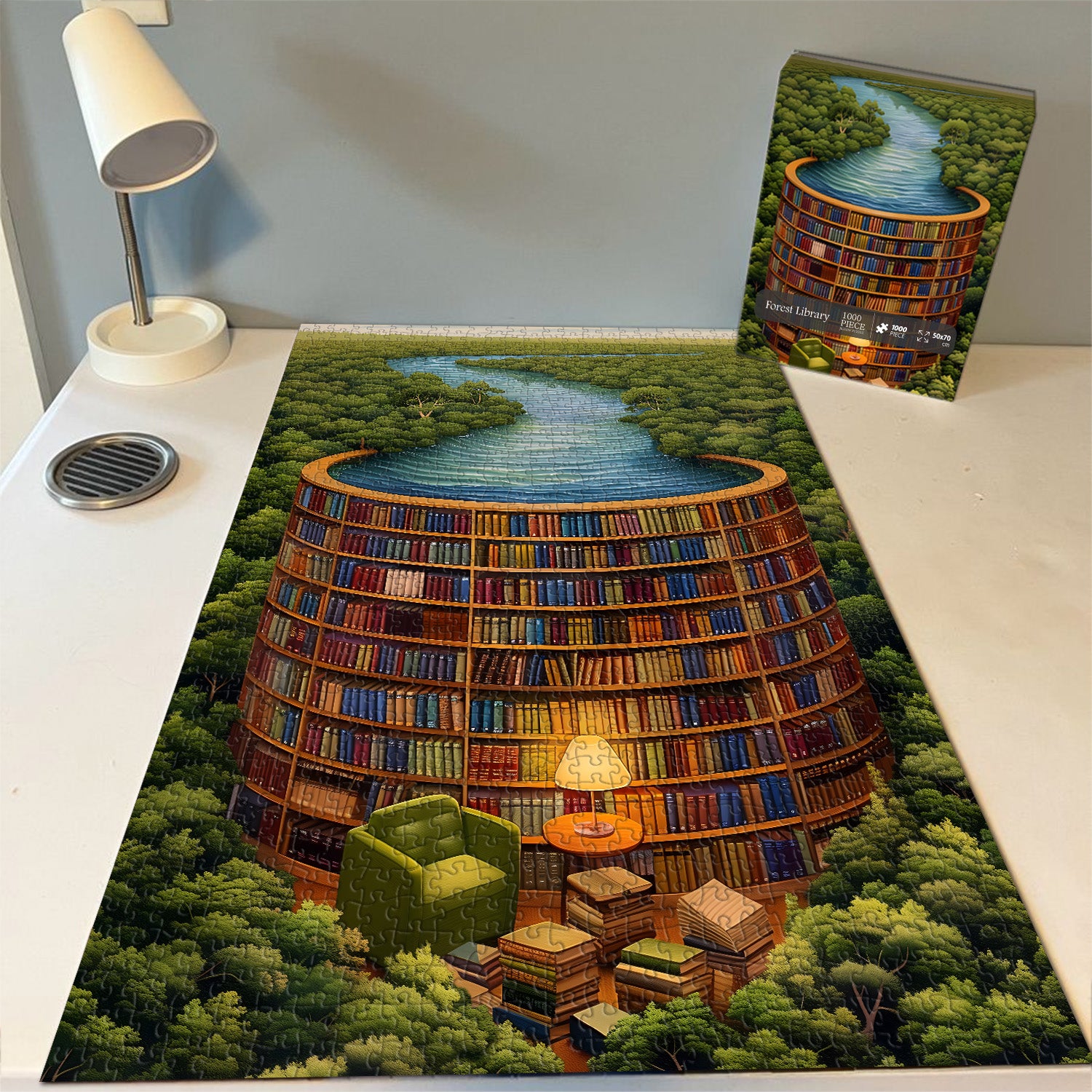 Puzzle de la bibliothèque forestière Puzzles 1000 pièces