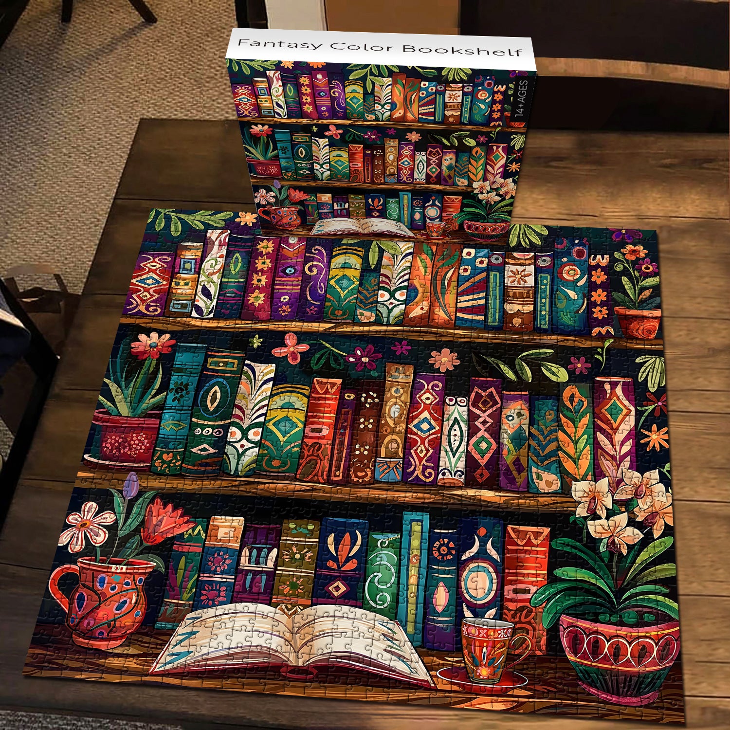 Fantasy Color Bibliothèque Puzzle de puzzle 1000 pièces