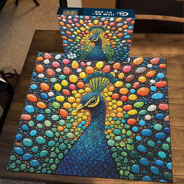 Rompecabezas de piedra pavo pavo de piedra