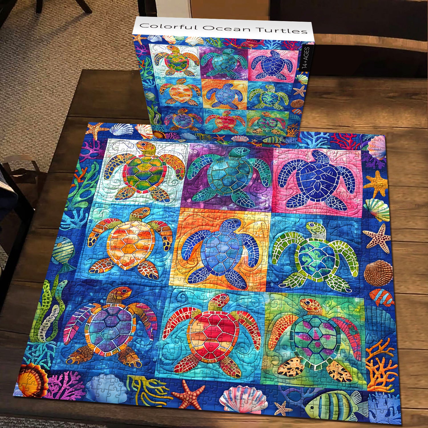 Tartarughe oceaniche colorate puzzle puzzle 1000 pezzi