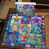 Tartarughe oceaniche colorate puzzle puzzle 1000 pezzi