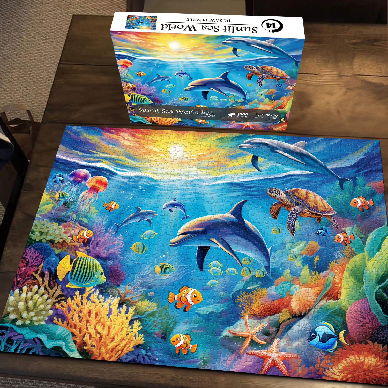 Puzzle puzzle del mondo illuminato dal sole 1000 pezzi