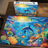 Puzzle puzzle del mondo illuminato dal sole 1000 pezzi