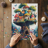 Fantasy Mushroom House House puzzle 1000 pezzi