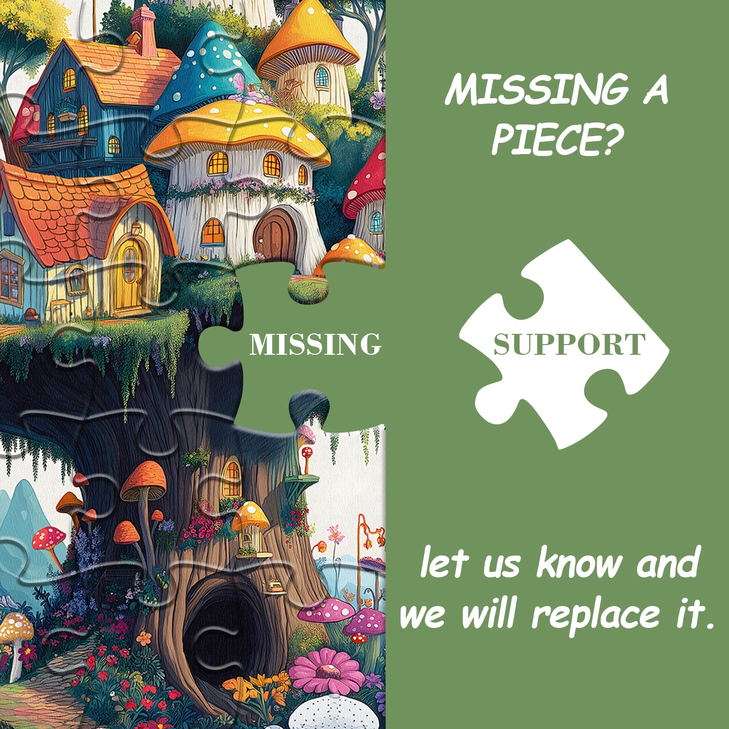 Fantasy Mushroom House House puzzle 1000 pezzi