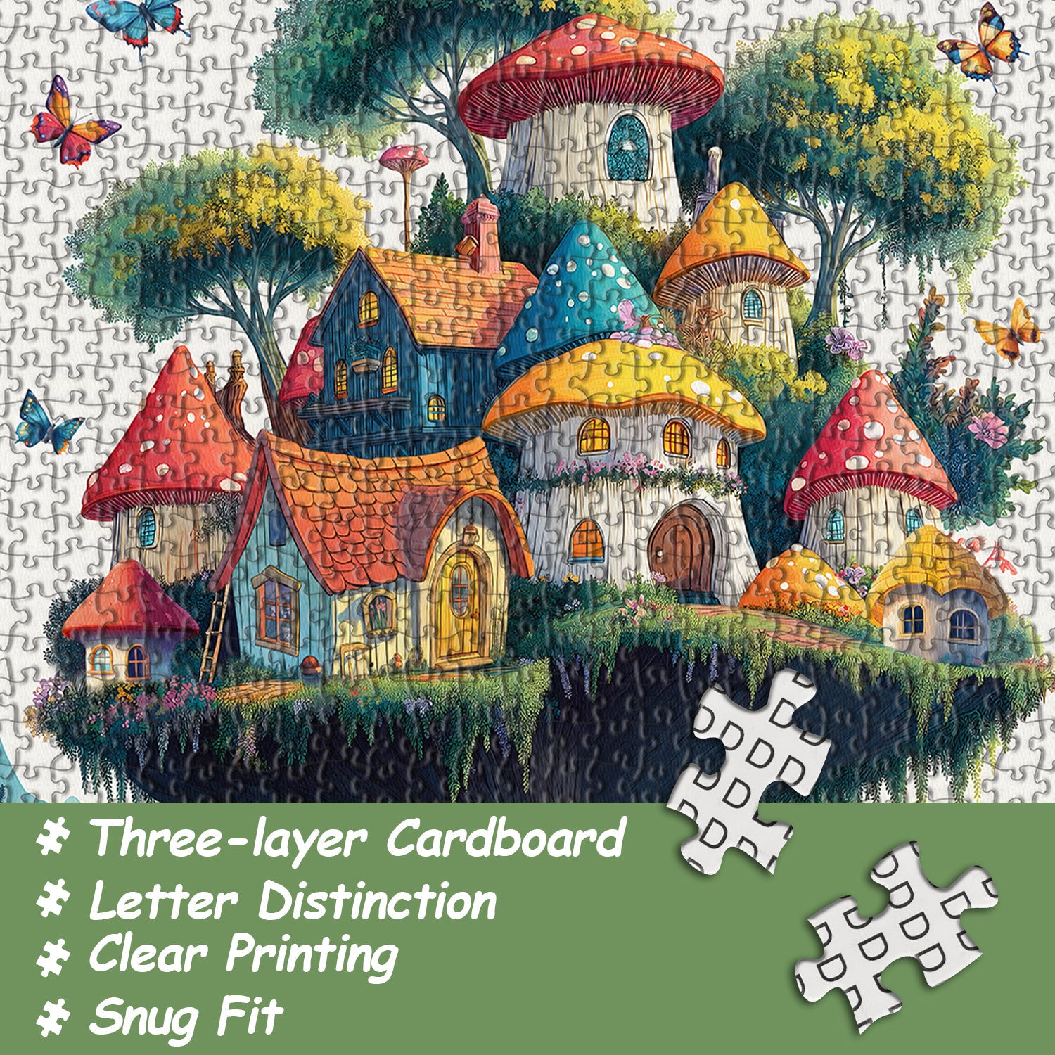 Fantasy Mushroom House House puzzle 1000 pezzi