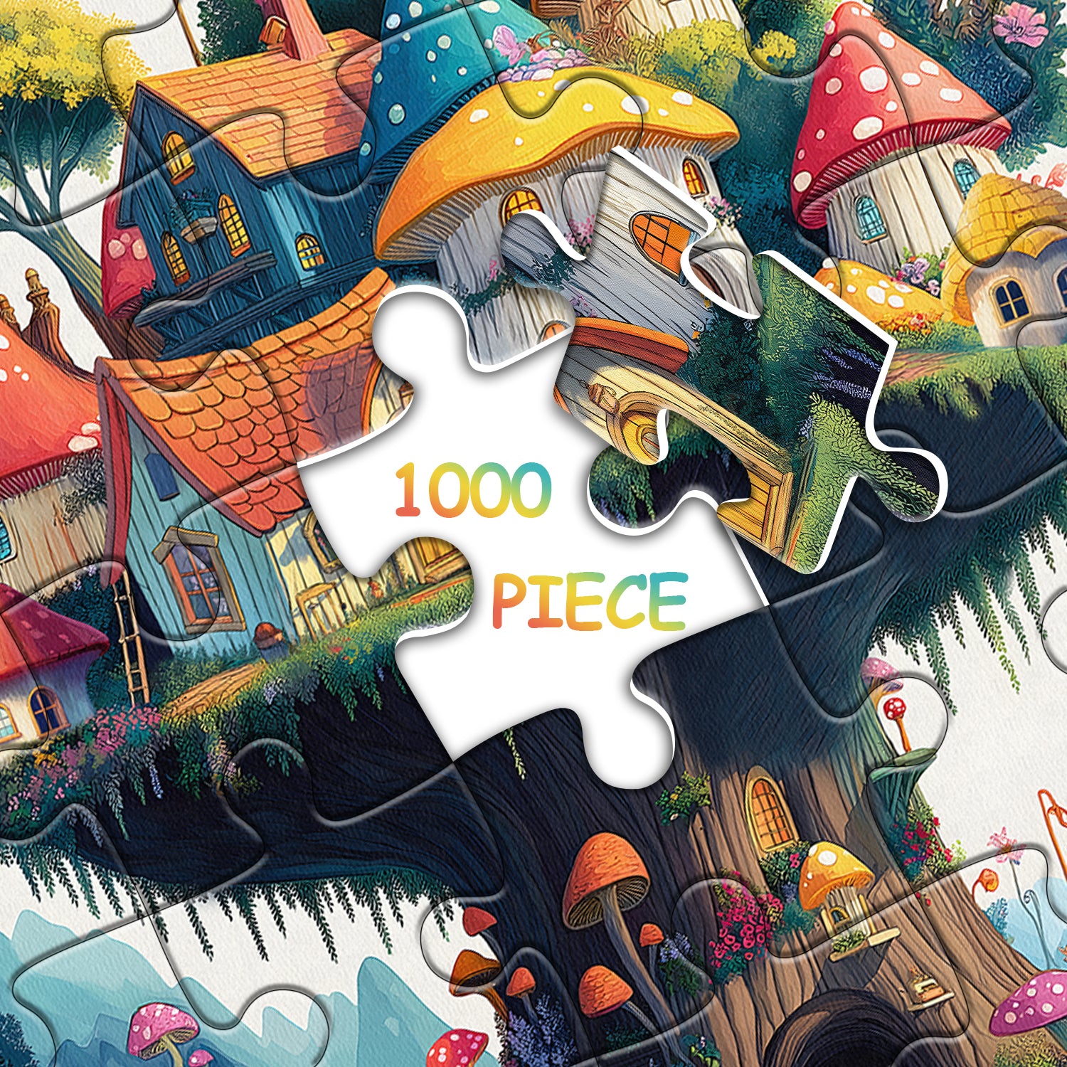 Fantasy Mushroom House House puzzle 1000 pezzi