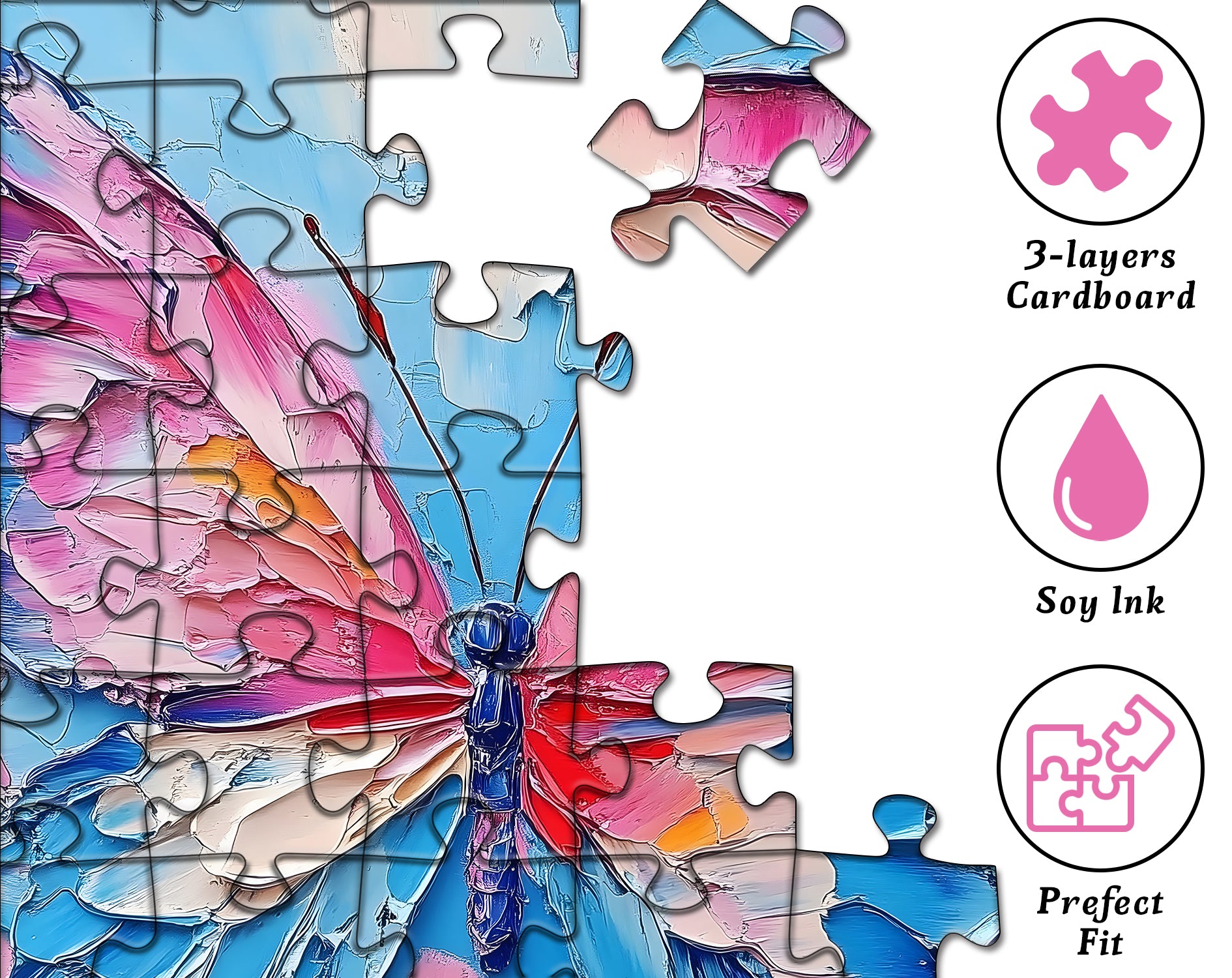 Colorful Winged Beauty Jigsaw Puzzle 1000 Pieces