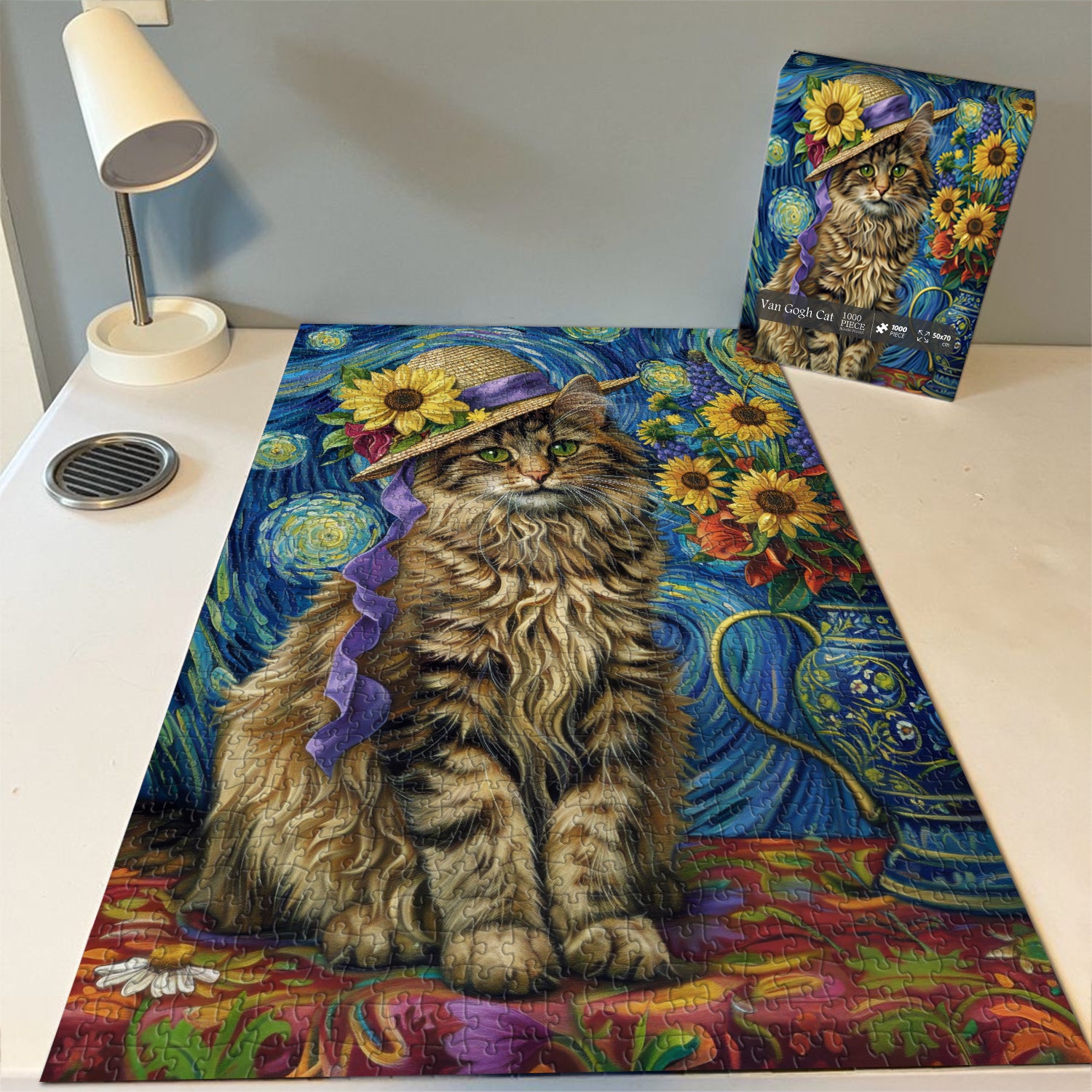 Van Gogh Cat puzzle puzzle 1000 pezzi