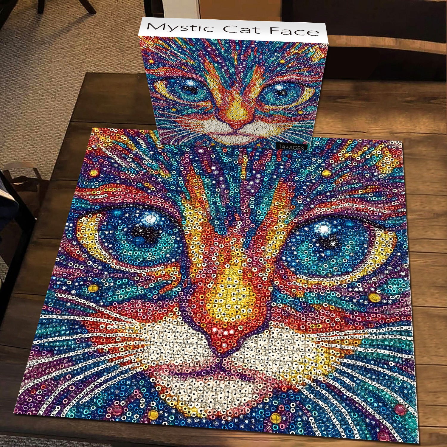 Mystic Cat Face Swibsaw Puzzle 1000 pezzi