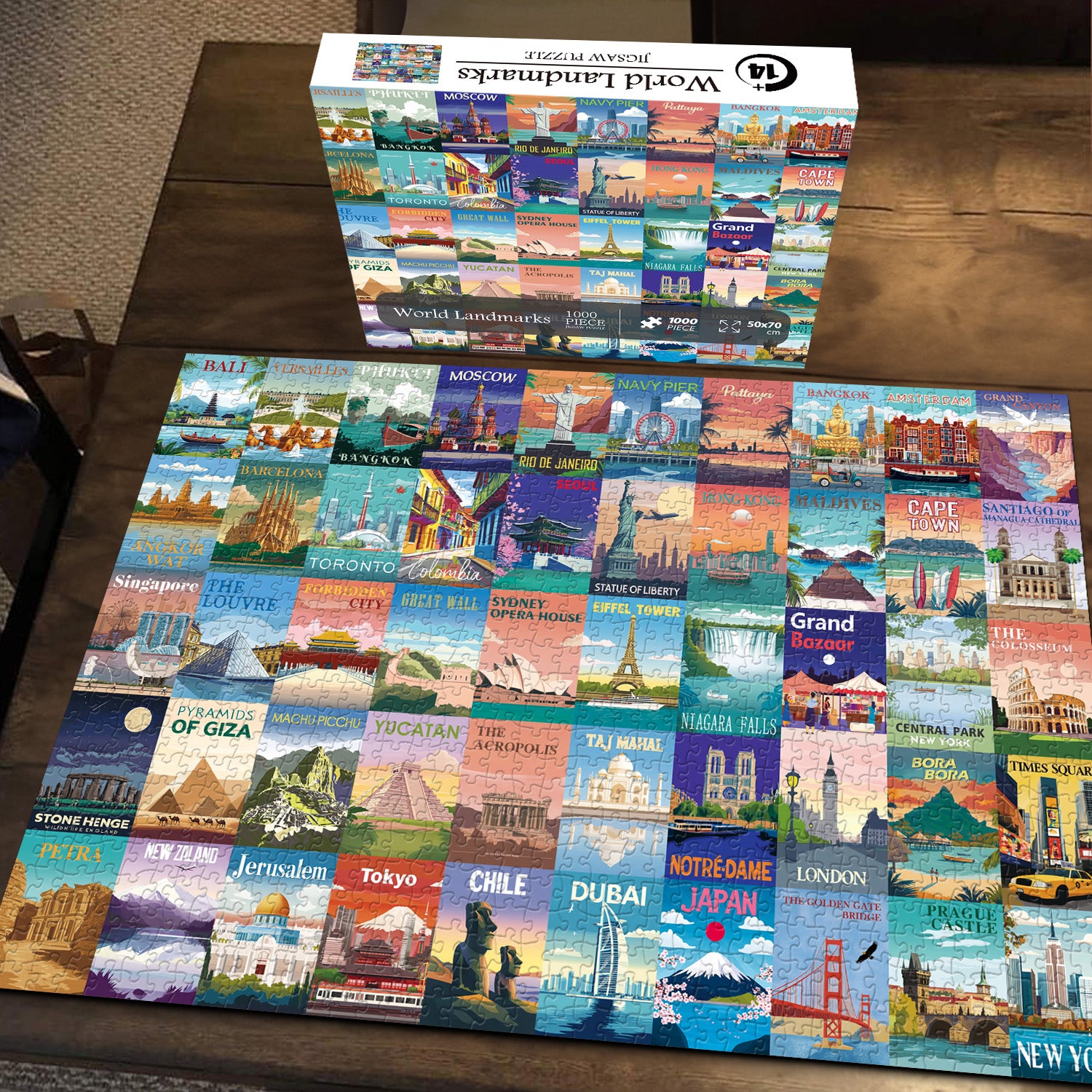 Cobines mondiales Puzzle de puzzle 1000 pièces