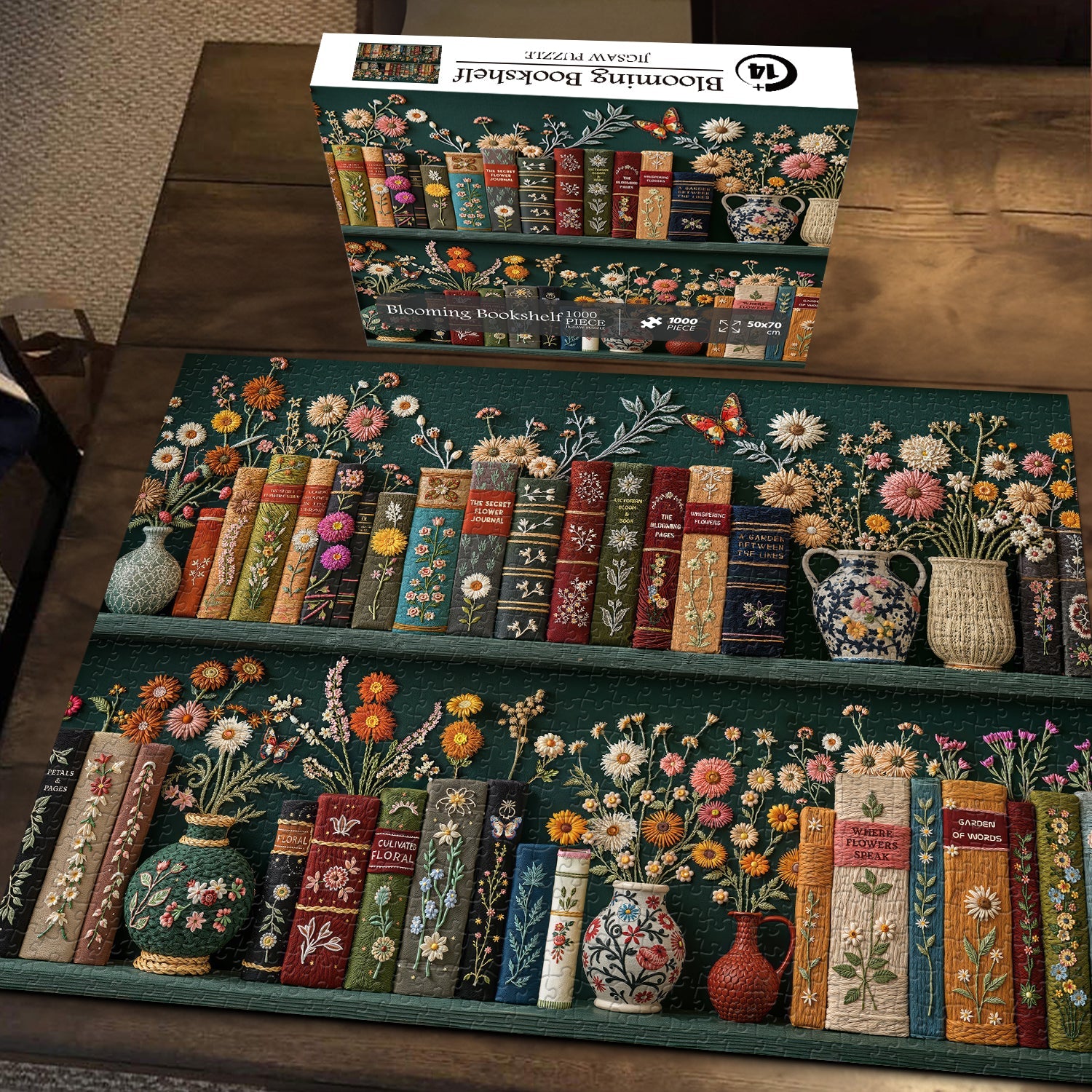 Blooming Bookshelf -set di puzzle puzzle 1000 pezzi