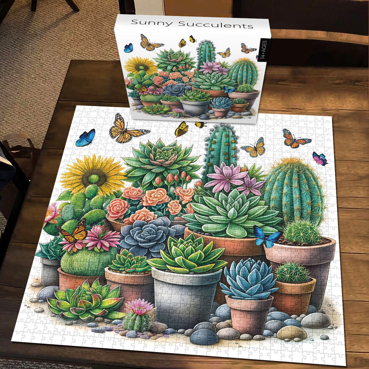 Sonnige Sukkulenten Jigsaw Puzzle 1000 Stücke
