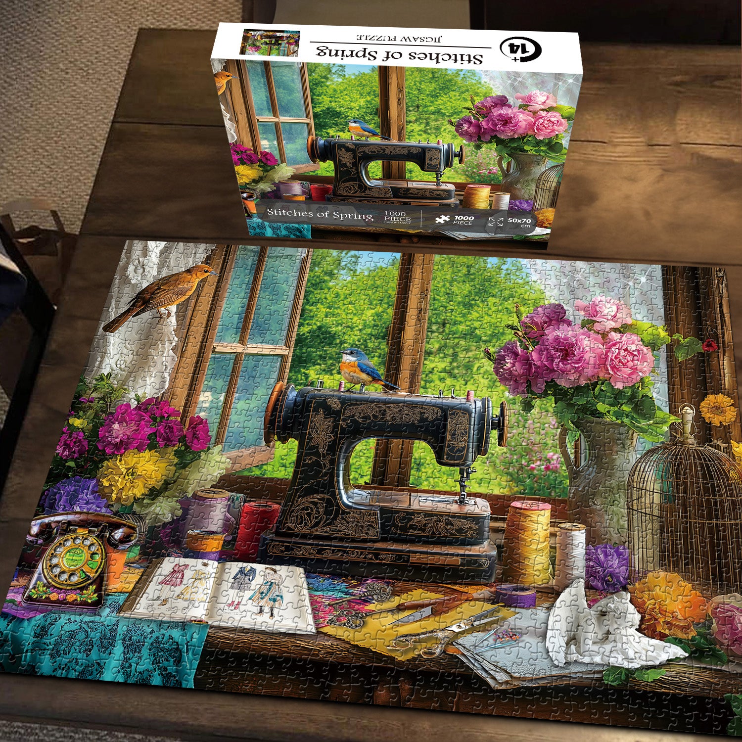 Stiche von Frühlings -Puzzles 1000 Stücke