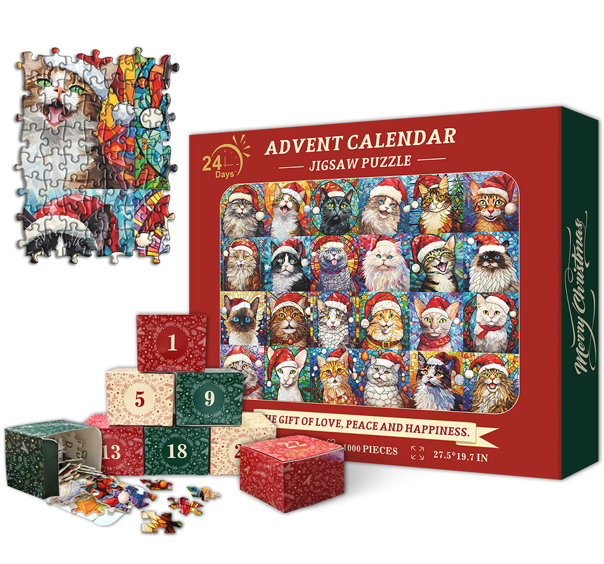 Happy Christmas Cats puzzle puzzle 1000 pezzi