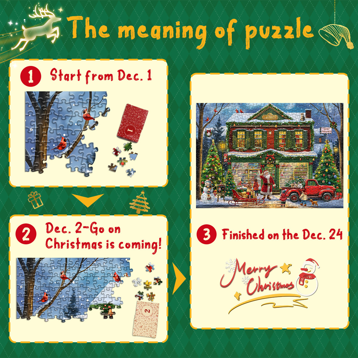 Christmas Toy Shop Advent Calendar Jigsaw Puzzle  1000pcs