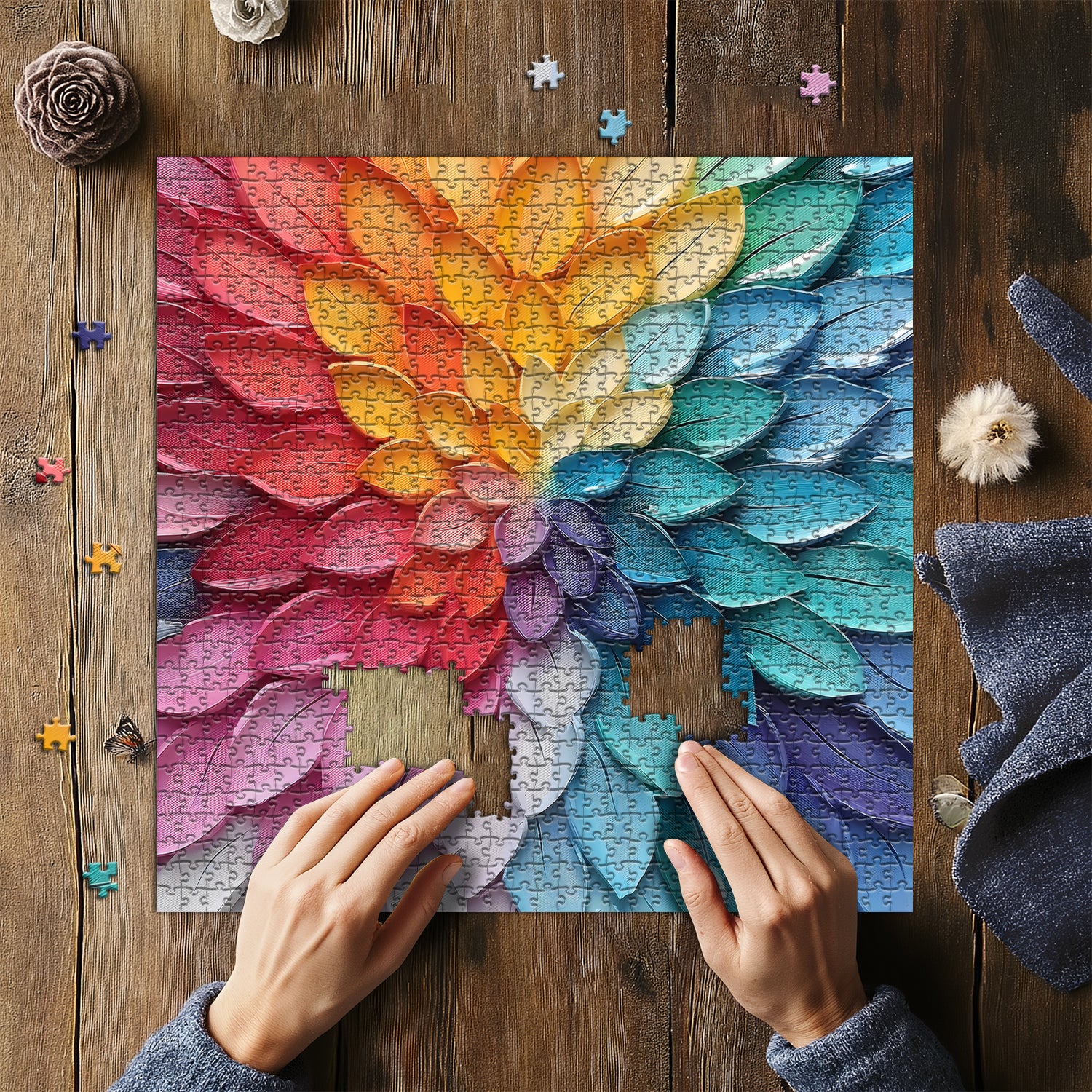 Petali d'arte colorati puzzle puzzle 1000 pezzi