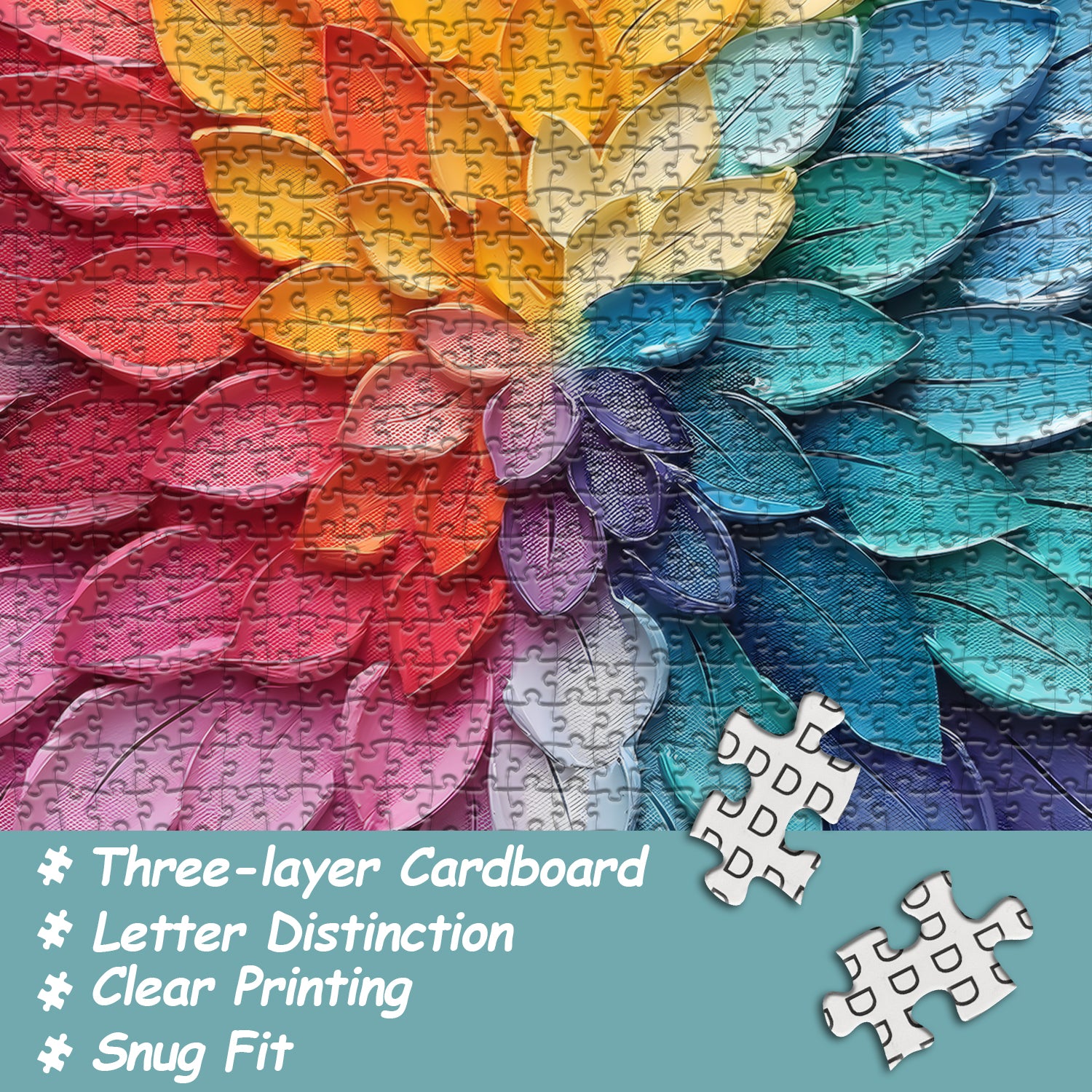 Petali d'arte colorati puzzle puzzle 1000 pezzi