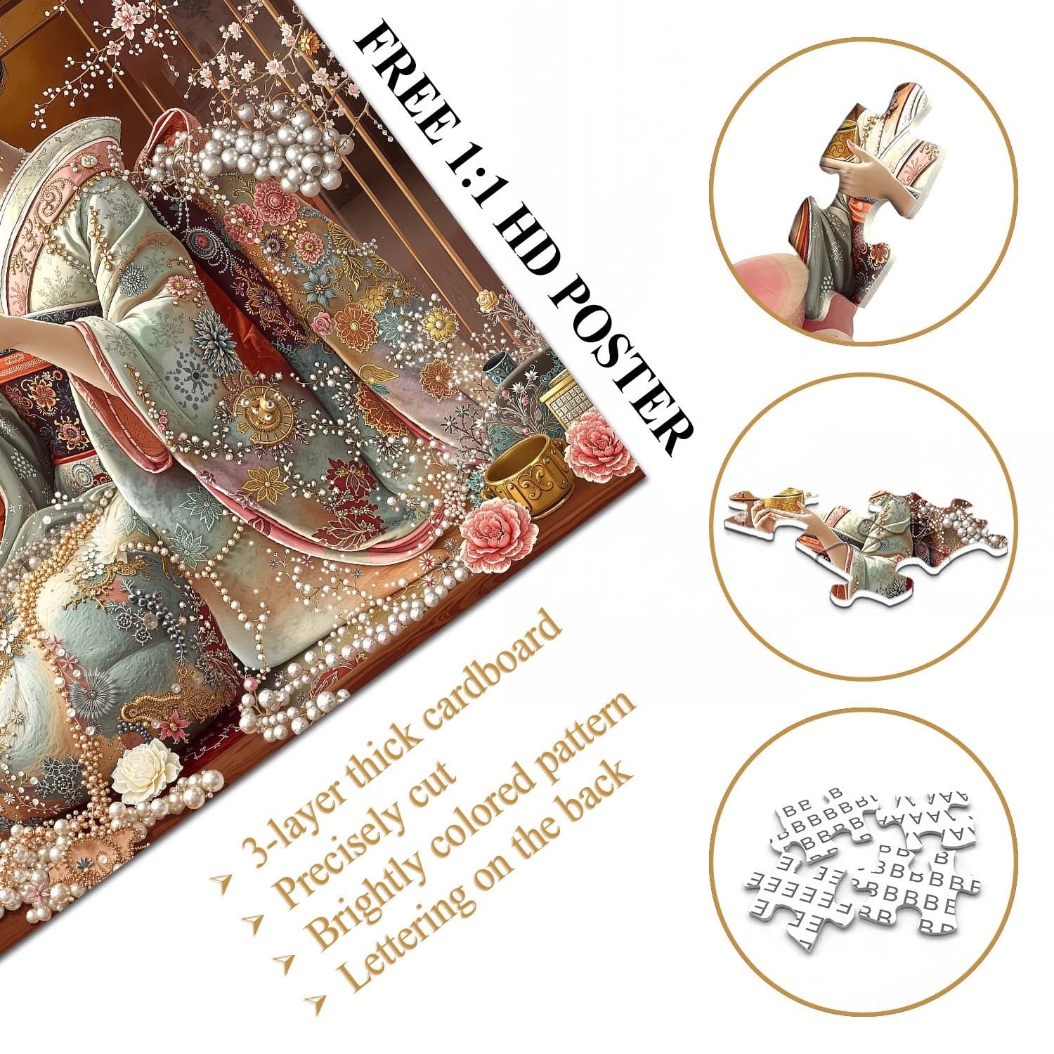 Élégant Geisha Jigsaw Puzzle 1000 pièces