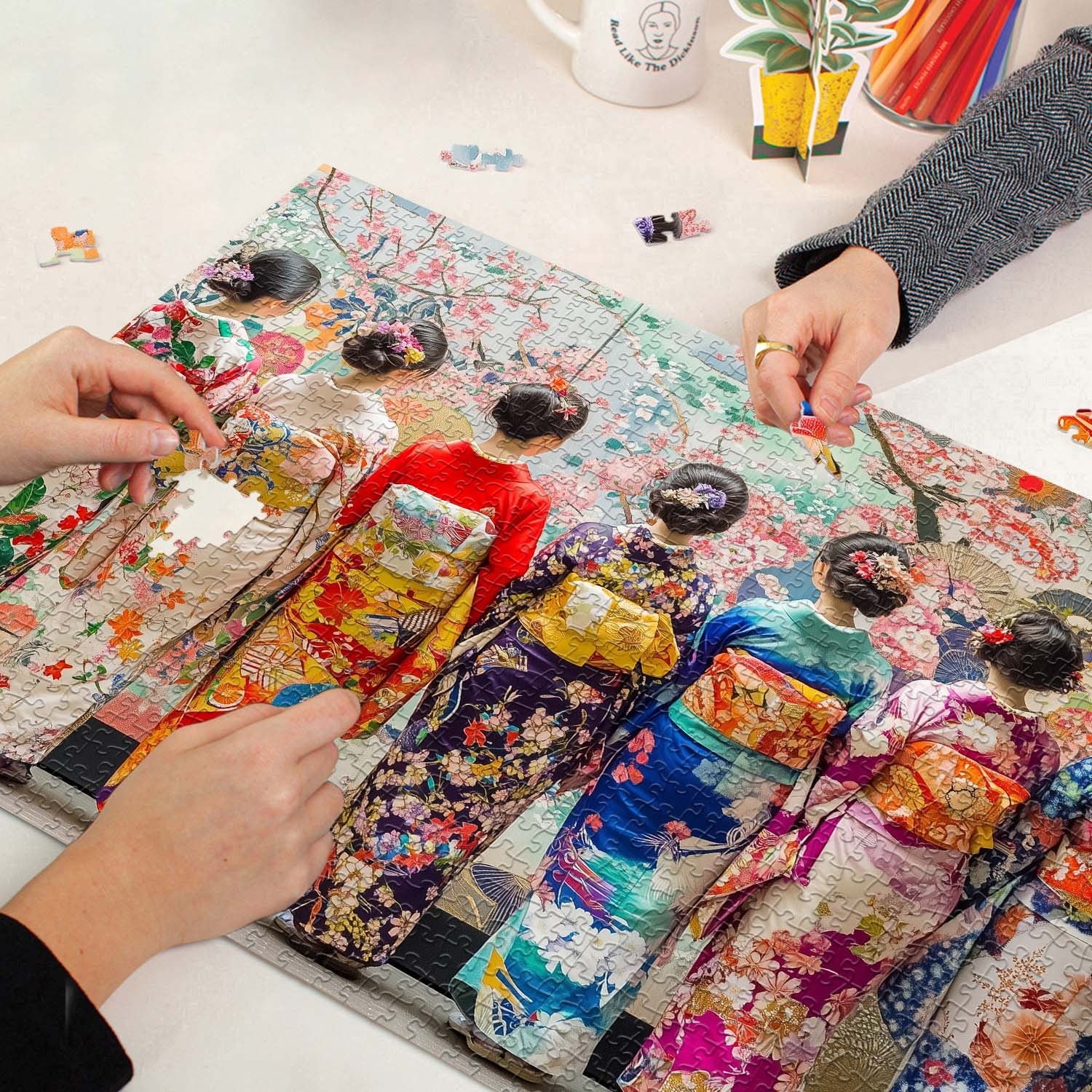 Élégant puzzle de cuillère kimono 1000 pièces