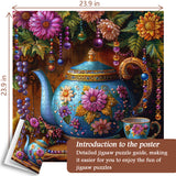 Floral Teapot Jigsaw Puzzle 1000 Pieces