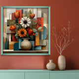 Geometrisches Blumenrhythmus-Puzzle 1000 Teile