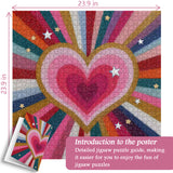 Rainbow Heart Jigsaw Puzzle 1000 Pieces