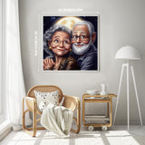 Silver Hair Embrace Jigsaw Puzzle 1000 Pieces