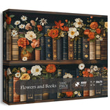 Flores y libros rompecabezas rompecabezas 1000 piezas