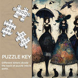 Raven Night Girls Jigsaw Puzzle 1000 Pieces