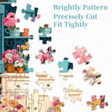 Puzzle ritmico con armadietto floreale, 1000 pezzi