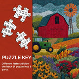 Puzzle del fienile dei giorni in fiore, 1000 pezzi