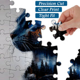Puzzle del gatto della foresta mistica, 1000 pezzi