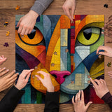 Geometrisches Kitty-Puzzle 1000 Teile