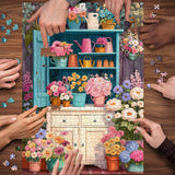 Puzzle ritmico con armadietto floreale, 1000 pezzi