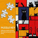 Geometric Cat Fun Jigsaw Puzzle 1000 Pieces