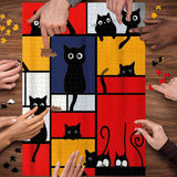 Geometric Cat Fun Jigsaw Puzzle 1000 Pieces