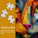 Geometrisches Kitty-Puzzle 1000 Teile