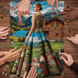 Puzzle scenico della signora 1000 pezzi