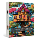Quilted Art Treehouse Jigsaw Puzzle 1000 Pieces