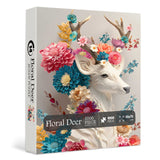 Floral Deer Jigsaw Puzzle 1000 Pieces