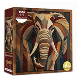 Elephant Mosaic Jigsaw Puzzle 1000 Pieces