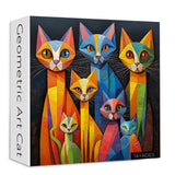 Geometrische Kunst Katzenpuzzle 1000 Stücke