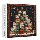 Katzen Weihnachtsbaum -Puzzle 1000 Stücke